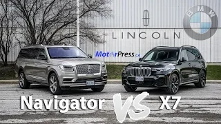 2019 BMW X7 xDrive40i Vs 2019 Lincoln Navigator Reserve L (EXT) | Head 2 Head | Review