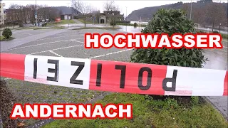 Hochwasser in Andernach und Lahnstein am Rhein