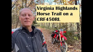 Virginia USA Highlands Horse Trail on a CRF450RL