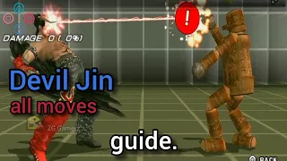 tekken - Devil Jin all moves guide gameplay review - tekken 6.