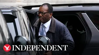 Kwasi Kwarteng leaves Downing Street after being sacked as chancellor