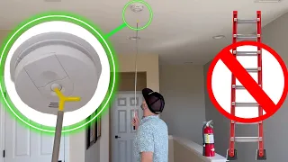 How to Test Smoke/CO Detectors Without a Ladder