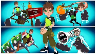 Best Of Ben 10 #1 Siren head, Train eater, megahorn | Ben 10 & Among Us | Fanmade Cartoon