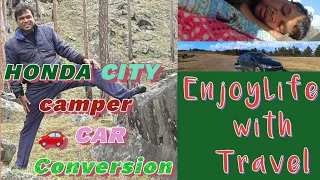 #Best  Honda city camper bed conversion # overlanding in honda city #camping  #sedan overlanding