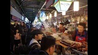Корейский рынок еды Кванчжан # 광장시장에 간 러시아 여자 (한국어 자막)