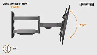 ProMounts Articulating / Full-Motion TV Wall Mount for 32" to 65" TVs up to 80lbs (FSA44)