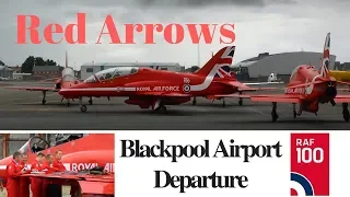 Red Arrows Blackpool airport Departure with Comms