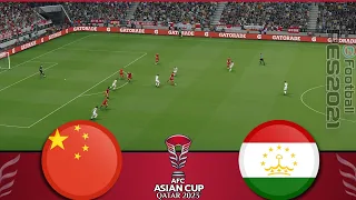 China vs Tajikistan | AFC Asian Cup Qatar 2023 | Watch Along & Pes21 Gameplay