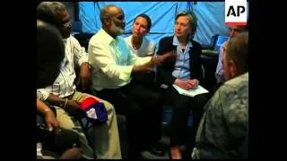 WRAP US Sec of State Clinton in Haiti, news conference