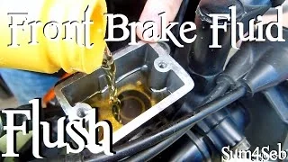 How to do a front brake fluid flush / bleed |¦| Sum4Seb Motorcycle Video