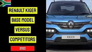 Renault Kiger base model versus competitors (South Africa) 2022