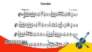 17 - Gavotte,  F. J. GOSSEC [ Suzuki Book 1 ] Violin Sheet Music | Partitura para Violino