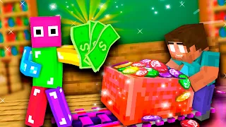 PRECIOUS RAINBOW DIAMONDS MONSTER SCHOOL Herobrine and Zombie and Skeleton in Minecraft Animation