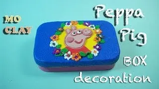 Peppa Pig box decoration. Polymer clay tutorial.