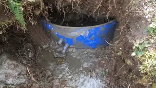 Spring Water Catchment On Solid Rock Using Hydraulic Cement