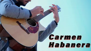 Marcin - Carmen Habanera on One Guitar (Cover)
