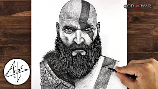 How to draw KRATOS from God of War | Drawing Tutorial (step by step)