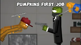 Pumpkin gets a job ￼(melon and friends)