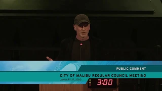 Malibu City Council Meeting January 27, 2020