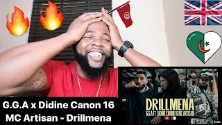 G.G.A x Didine Canon 16 x MC Artisan - Drillmena (Clip Officiel) | AMERICAN REACTS 🇺🇸🤝🏾🇩🇿🇹🇳