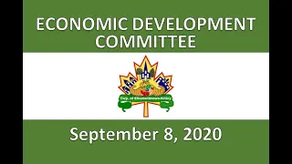 Economic Development Committee meeting dated September 8, 2020