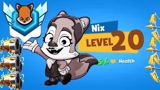 Cartoon Nix maximum (Level 20) zooba solo gameplay