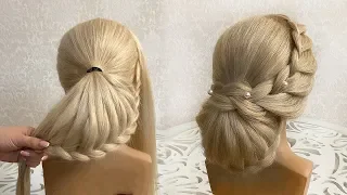 Easy hairstyle of braids.Beautiful hairstyles step by step