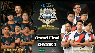 BurmeseGhouls Vs Claw Esports Grand Final GAME1