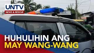 Mga iligal na gumagamit at nagbebenta ng blinkers at wang-wang, huhulihin ng PNP