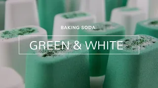 ASMR baking soda green & white 💚🤍