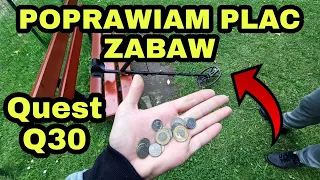 TEŚCIU poszukiwacz Skarbów - poprawiam plac zabaw - Metal Detector Quest Q30