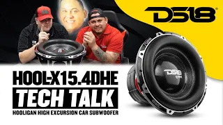 DS18 HOOL-X15.4DHE HOOLIGAN 15" High Excursion Car Subwoofer