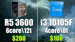 i3 10105F vs Ryzen 5 3600 | RTX 2060 – Test in 9 Games