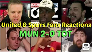 UNITED & SPURS FANS REACTION TO MAN UNITED 2-0 TOTTENHAM | FANS CHANNEL