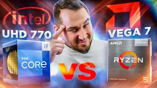 Играем без видеокарты: UHD 770 vs Vega 7 / i9 12900k vs r5 5600g