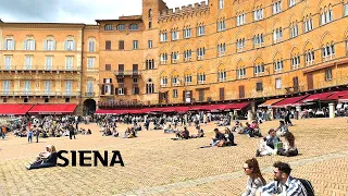 [4K]🇮🇹 Walking Tour of Siena, Italy: Piazza del Campo, Duomo di Siena, Dinner at Nonna Gina🍝🍷 2023