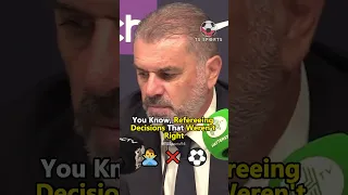 "No Form Of Technology Is Gonna Make The Game Errorless" 👀 Ange Postecoglou About The VAR #shorts