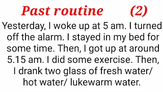 (26) yesterday routine - simple past tense | past routine in English | what did you do yesterday ?