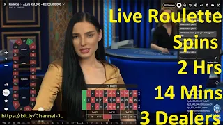Live Roulette Spins 2 Hours and 14 Mins 3 Dealers Roulette Azure