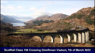 156476 & the STUNNING Scenery crossing Glenfinnan Viaduct: 07/03/22