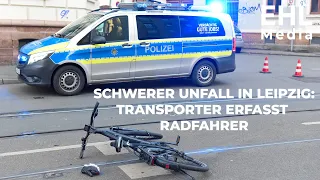 SCHWERER FAHRRAD-CRASH IN LEIPZIG / Unfalldienst der Polizei nimmt Spuren vor Ort auf [12.02.2022]