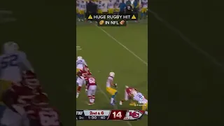 HUGE rugby hit in NFL (rugby x nfl) #rugby #nfl #football #bighit #tackle #breakingbad #viralshorts