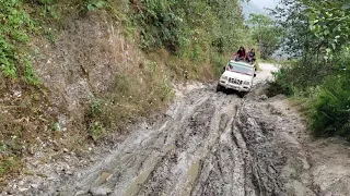 Off road drive in Mountain of Nepal.