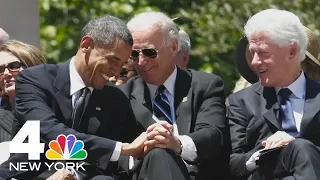 Biden, Obama and Clinton in NYC for campaign fundraiser at Radio City Musical Hall | NBC New York