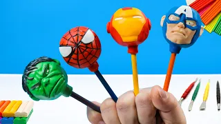 How to make Lollipop mod superhero Spider man, Hulk, Captain America, Ironman with clay