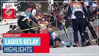 Shocking gold for Sweden | Ladies' Relay | Seefeld | FIS Nordic World Ski Championships