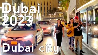 Dubai City Walking Tour 4K | Burj Khalifa, Dubai Fountain, Downtown Dubai | United Arab Emirates 🇦🇪