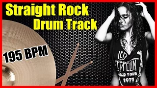 195 BPM Straight Simple Rock Drum Track With Variations