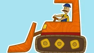 Car Toons: a Bulldozer. A Car Cartoon & Car Games