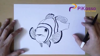 How to Draw Clown Fish step by step